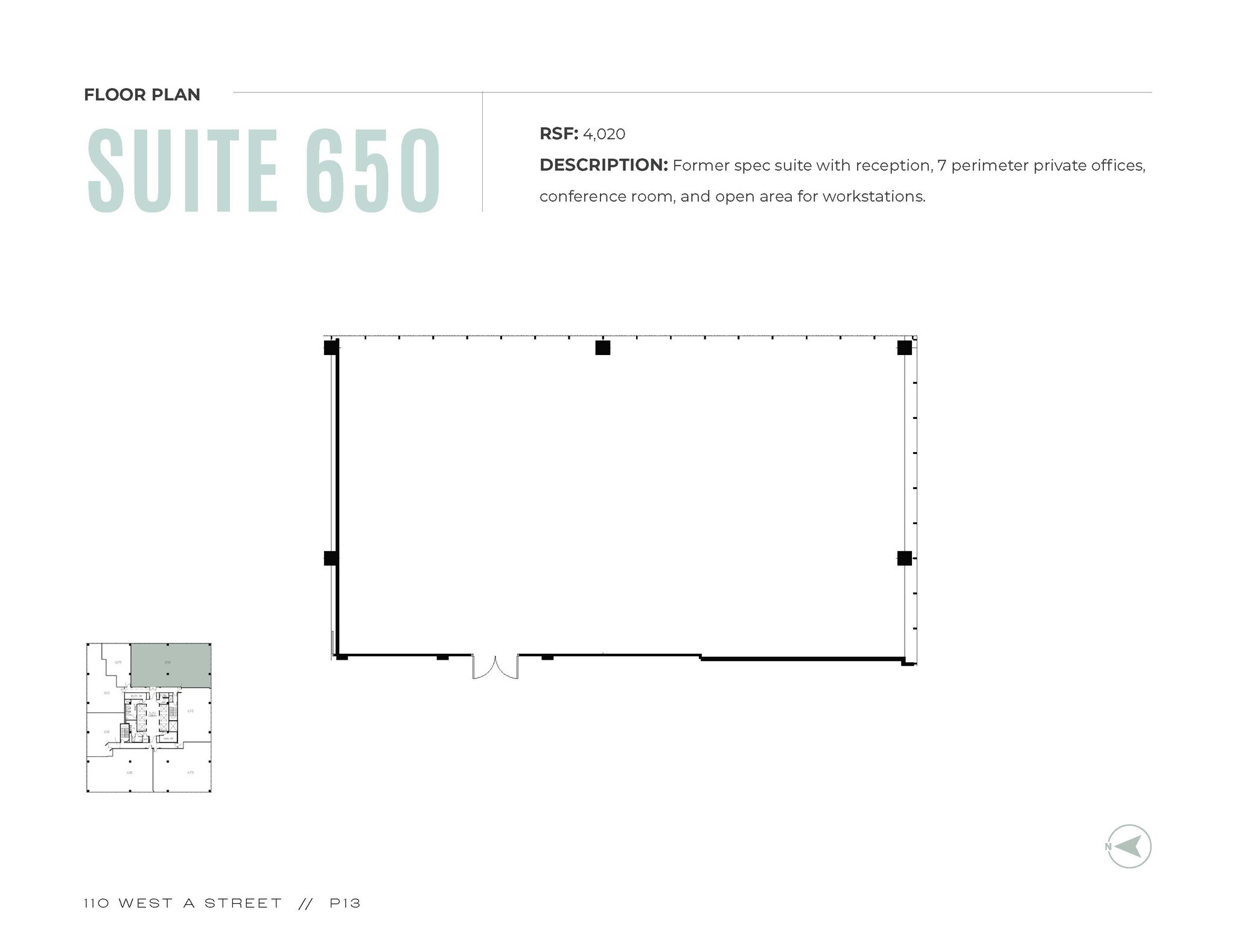 110 W A St, San Diego, CA to rent Floor Plan- Image 1 of 1