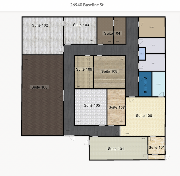 26940 E Baseline Ave, Highland, CA for rent - Floor Plan - Image 2 of 4