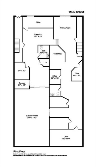 113 + 115 East 39th Street portfolio of 2 properties for sale on LoopNet.co.uk - Floor Plan - Image 2 of 8