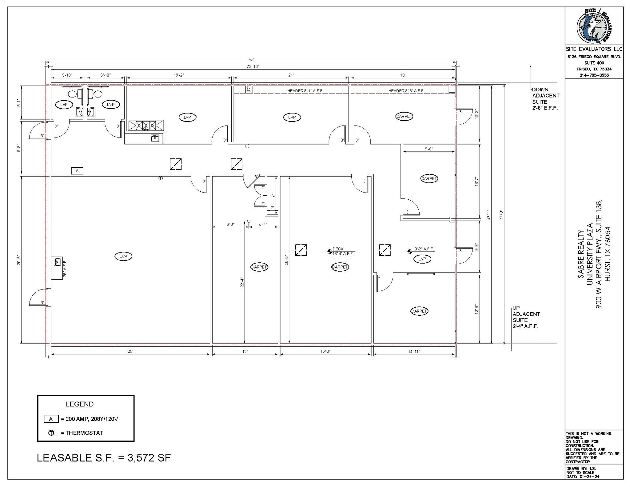 900 W Airport Fwy, Hurst, TX for rent Floor Plan- Image 1 of 2