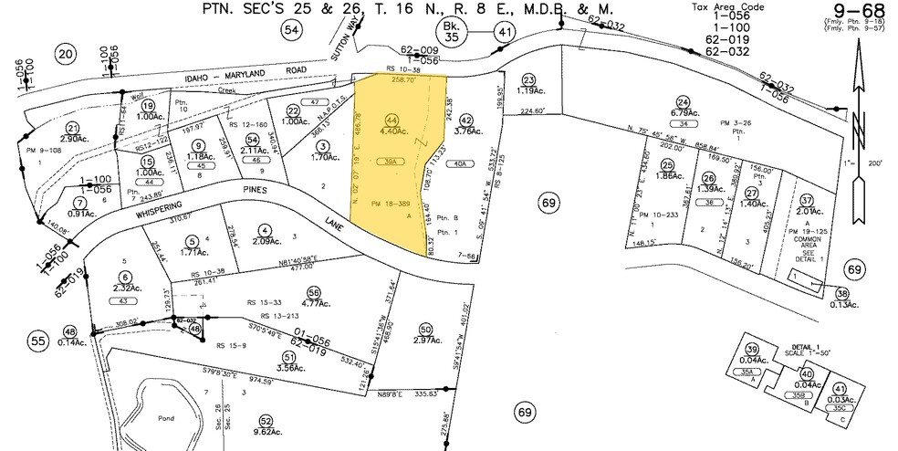 1020 Whispering Pines Ln, Grass Valley, CA for rent - Plat Map - Image 3 of 5