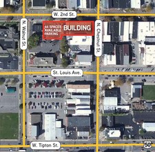 121 N Chestnut St, Seymour, IN - aerial  map view