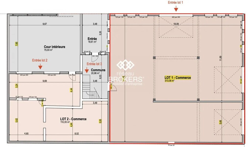 Location Commerce 313 m² - Photo 1