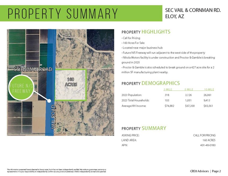 SEC Vail & Cornman, Eloy, AZ for sale - Building Photo - Image 2 of 2