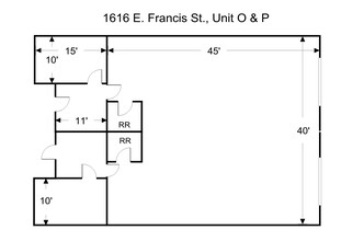 1616 E Francis St, Ontario, CA for rent Floor Plan- Image 1 of 8