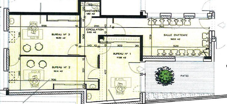 Medical in Heyrieux to rent Floor Plan- Image 1 of 3
