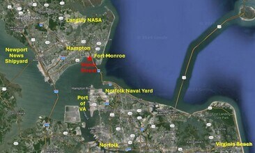 52 Water St, Hampton, VA - Aerial  map view