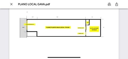 Retail in Gavà, Barcelona to rent Typical Floor Plan- Image 2 of 3