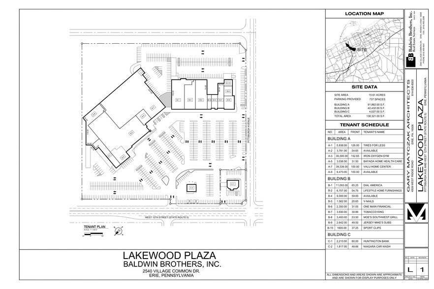 2147-2185 W 12th St, Erie, PA for rent - Site Plan - Image 3 of 3