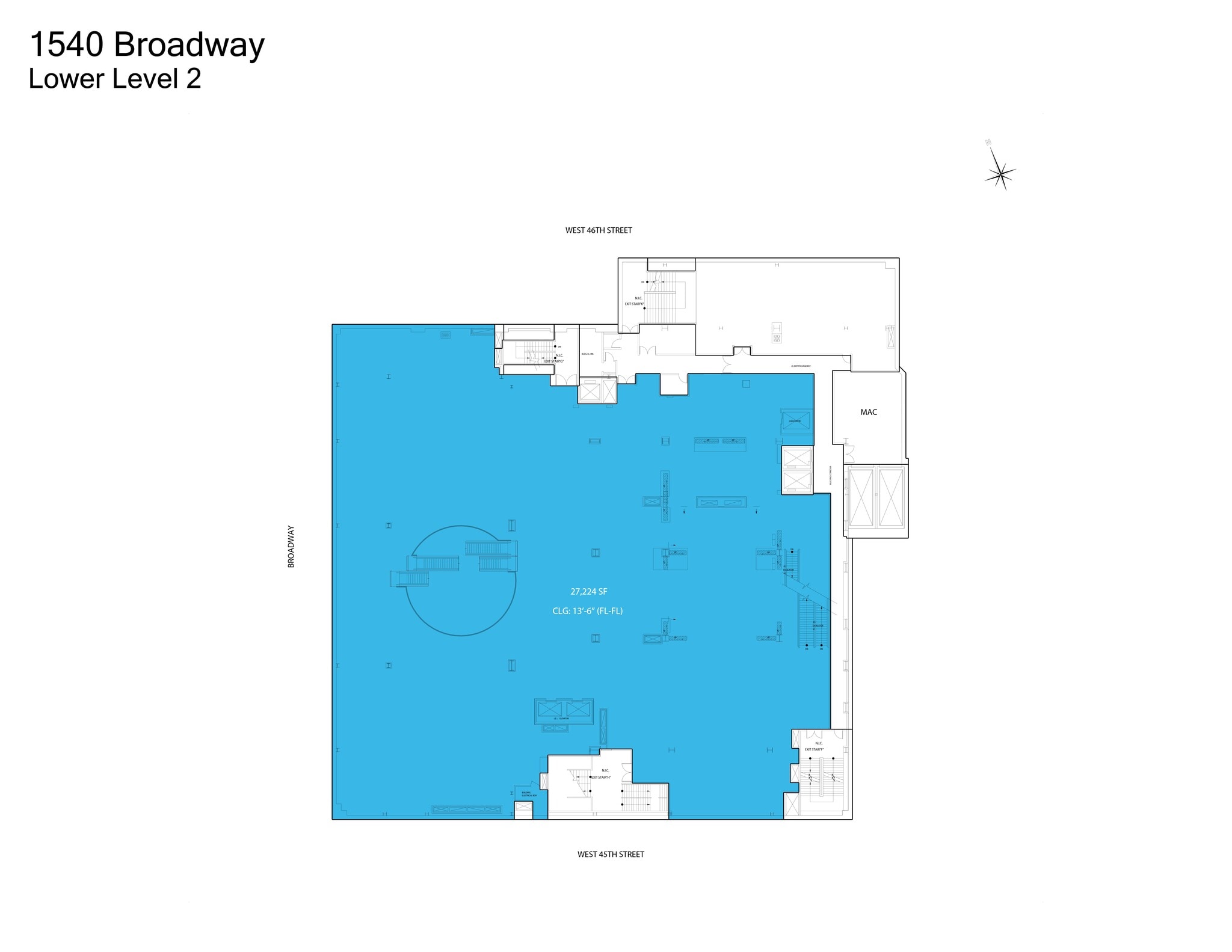 1540 Broadway, New York, NY to rent Site Plan- Image 1 of 2