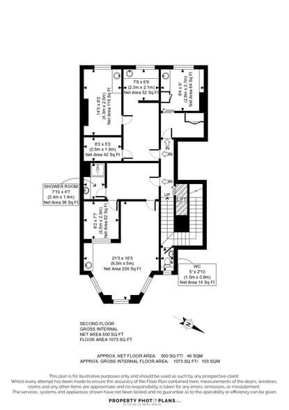 100 Harley St, London to rent - Floor Plan - Image 2 of 3