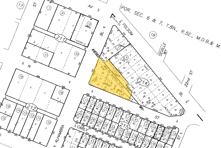 1315 Alhambra Blvd, Sacramento, CA for rent - Plat Map - Image 2 of 10