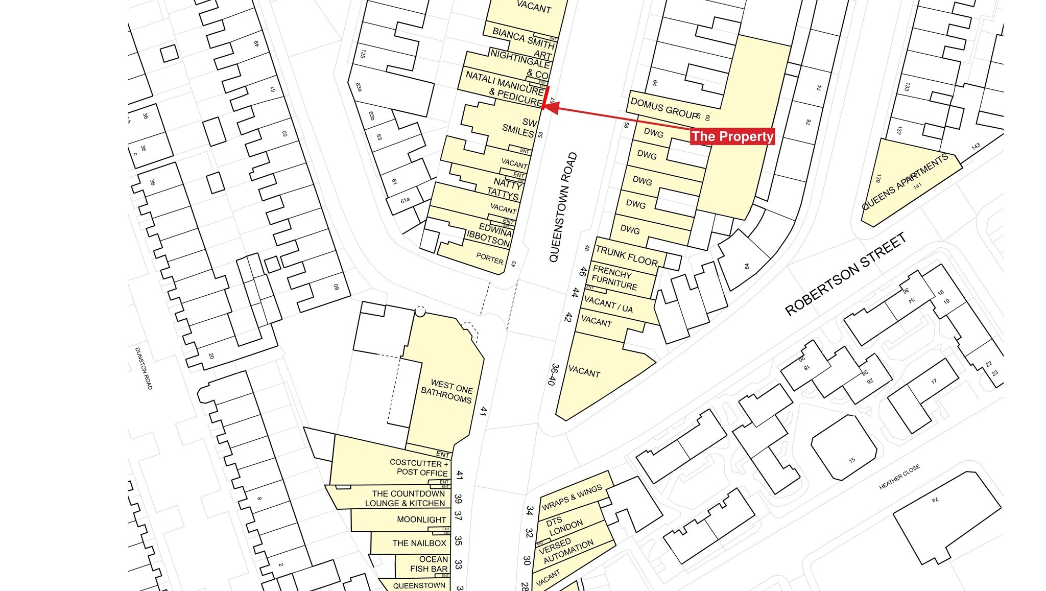 57 Queenstown Rd, London for sale Site Plan- Image 1 of 1
