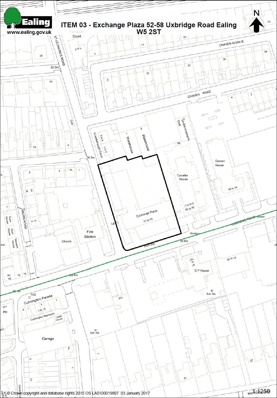 52 Uxbridge Rd, London to rent Site Plan- Image 1 of 1