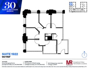 30 N Michigan Ave, Chicago, IL to rent Floor Plan- Image 1 of 10