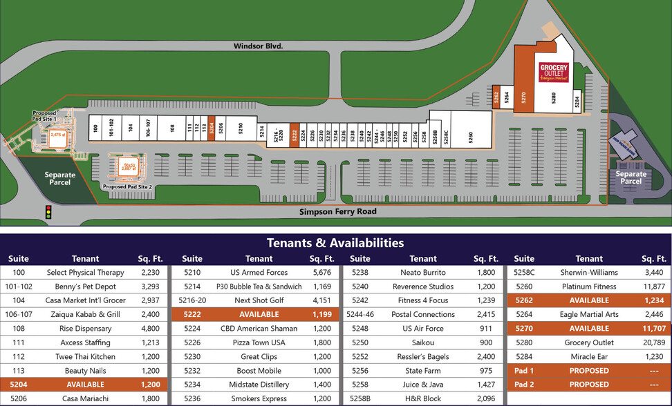 5210-5260 Simpson Ferry Rd, Mechanicsburg, PA for rent - Site Plan - Image 2 of 12