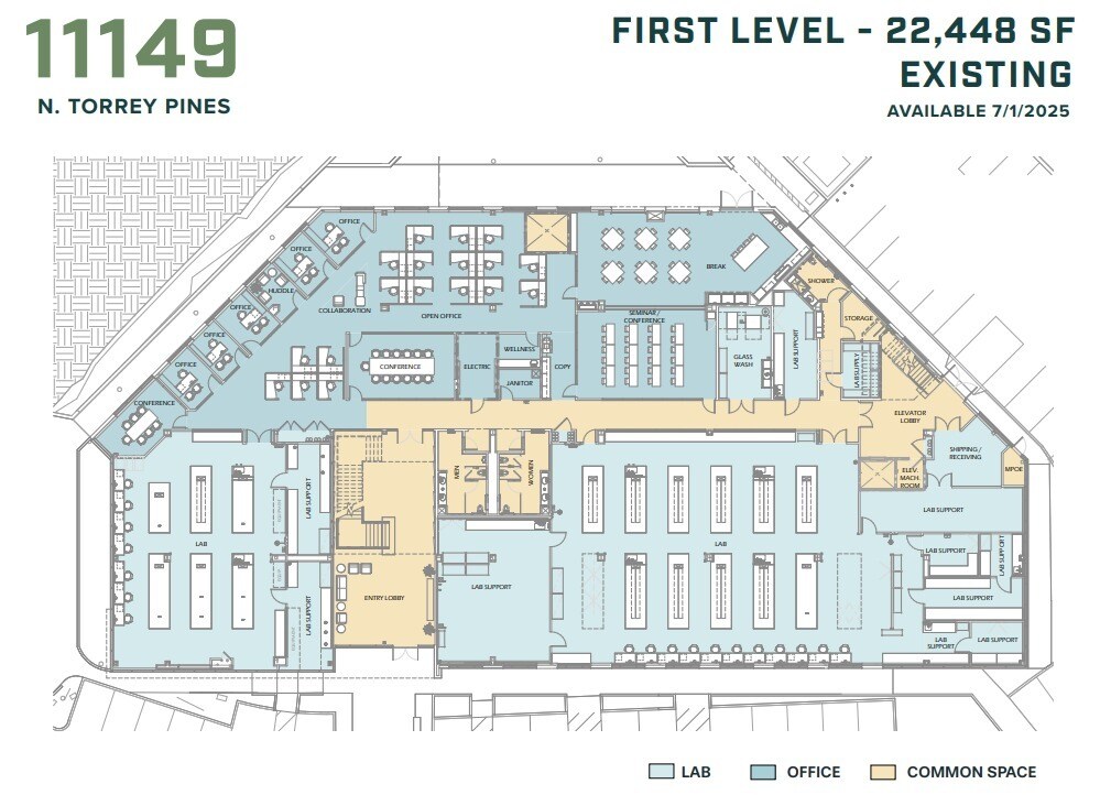 11149 N Torrey Pines Rd, La Jolla, CA to rent Floor Plan- Image 1 of 3