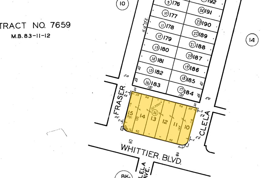 5039-5059 Whittier Blvd, Los Angeles, CA for rent - Plat Map - Image 2 of 14