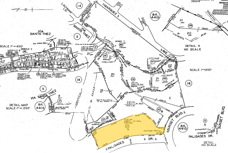 514-548 Palisades Dr, Pacific Palisades, CA to rent - Plat Map - Image 3 of 8