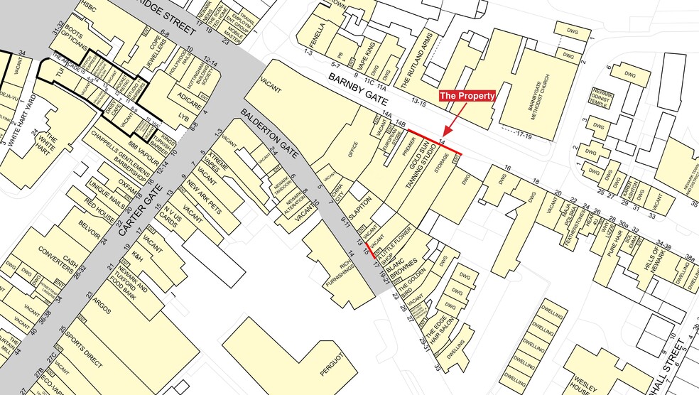 Unit 1, 2, 3 Barnby & 15 Balderton Gate portfolio of 2 properties for sale on LoopNet.co.uk - Plat Map - Image 2 of 3