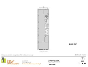 11 W 25th St, New York, NY for rent Floor Plan- Image 1 of 4