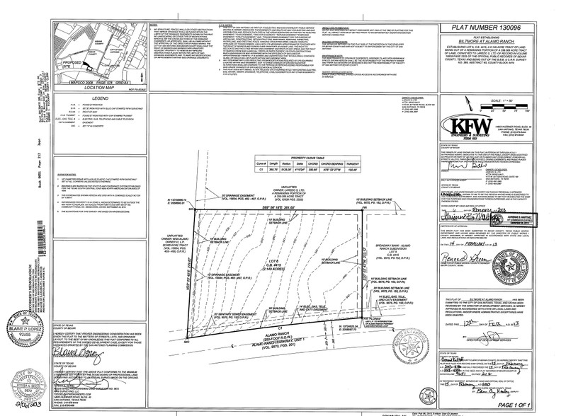 11345 Alamo Ranch Pky, San Antonio, TX for sale - Plat Map - Image 1 of 1