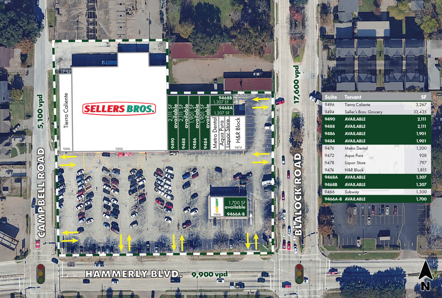 9474-9496 Hammerly Blvd, Houston, TX for rent - Site Plan - Image 2 of 14