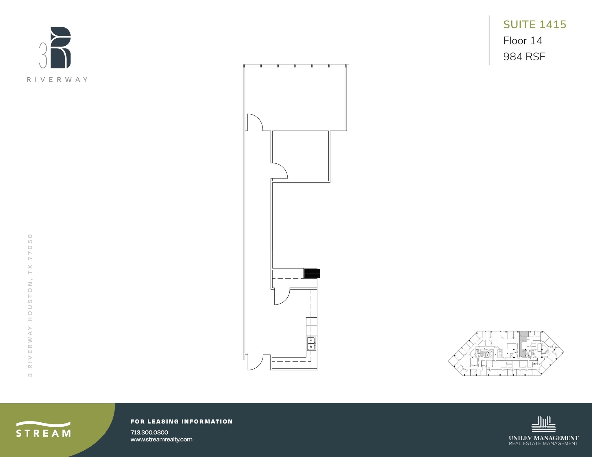 3 Riverway, Houston, TX to rent Floor Plan- Image 1 of 1