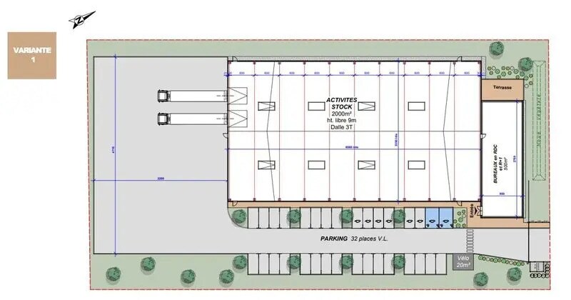 Light Industrial in Genas for sale - Site Plan - Image 2 of 3