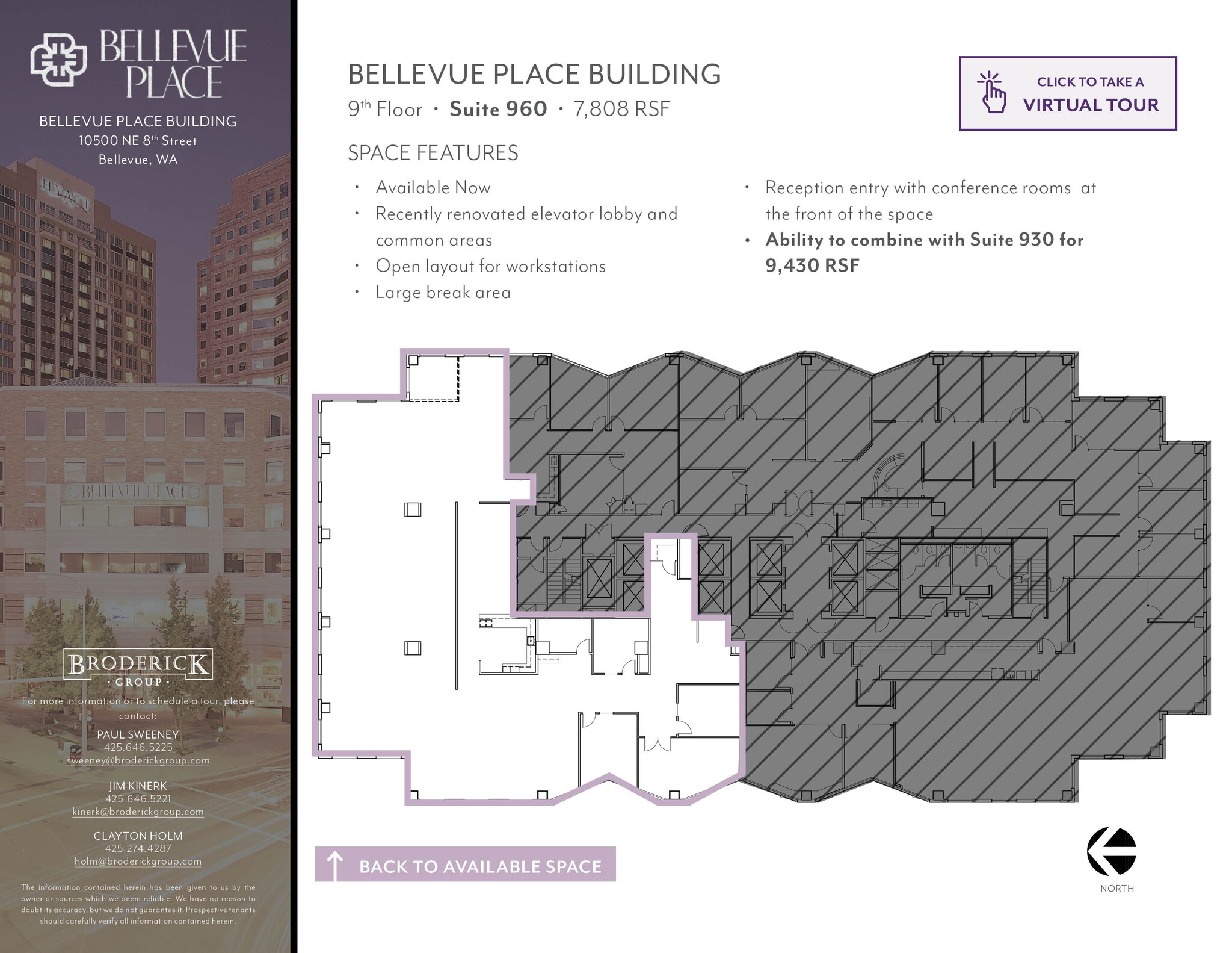 10500 NE 8th St, Bellevue, WA to rent Floor Plan- Image 1 of 1