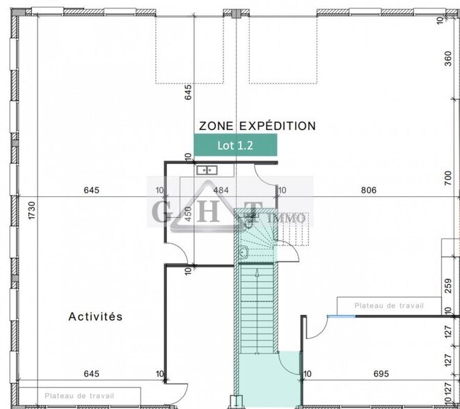 Industrial in Villeneuve-la-Garenne to rent - Floor Plan - Image 2 of 3
