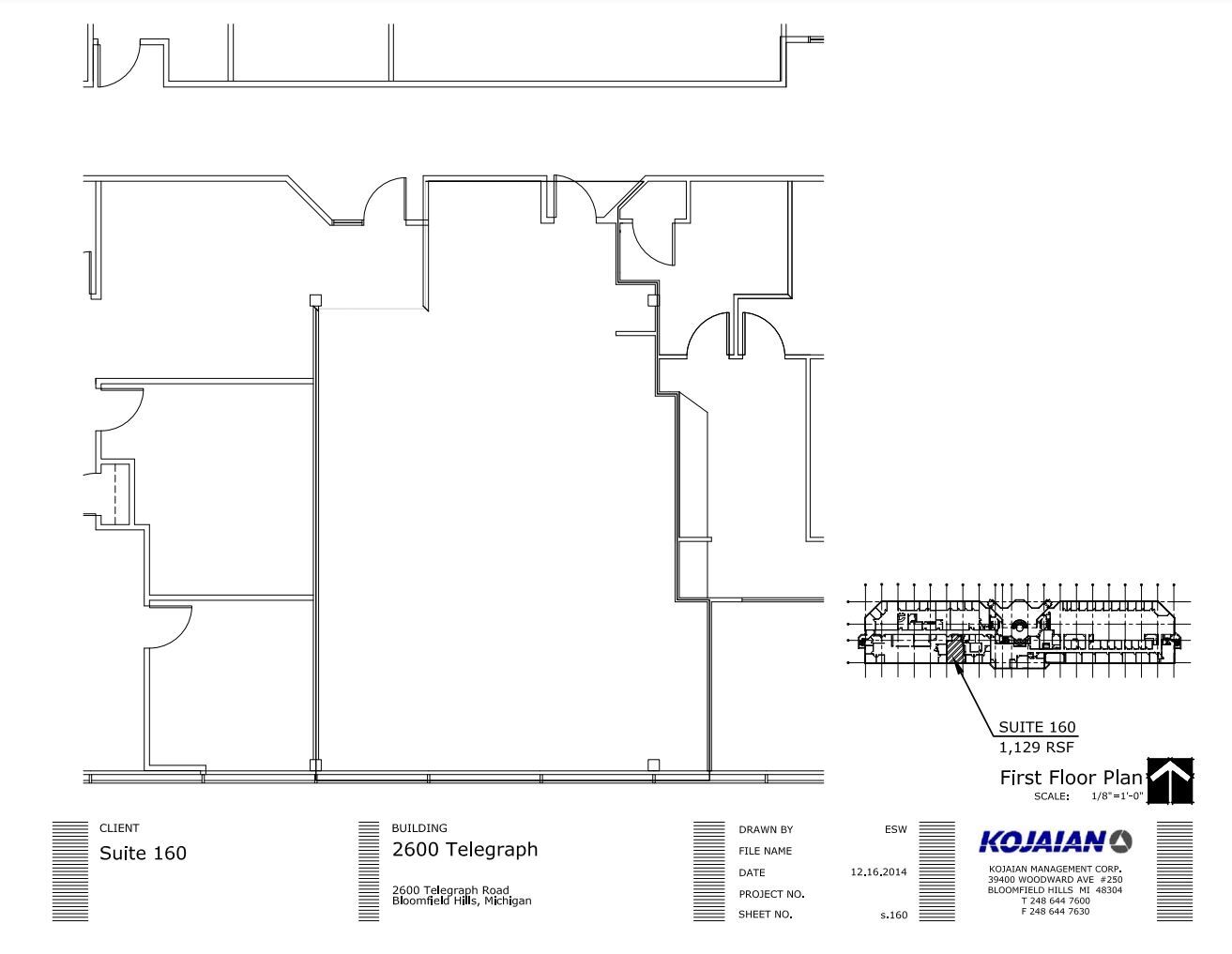 2600 S Telegraph Rd, Bloomfield Hills, MI for rent Floor Plan- Image 1 of 3