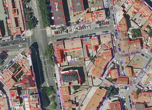 Madrid, MAD - Aerial map view