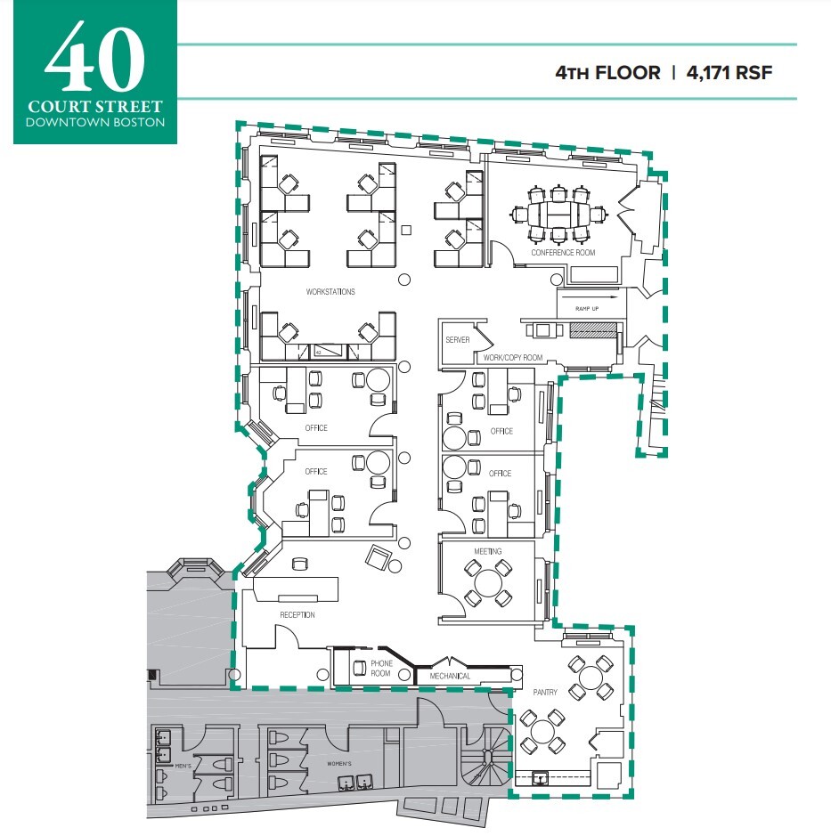 40 Court St, Boston, MA for rent Floor Plan- Image 1 of 1