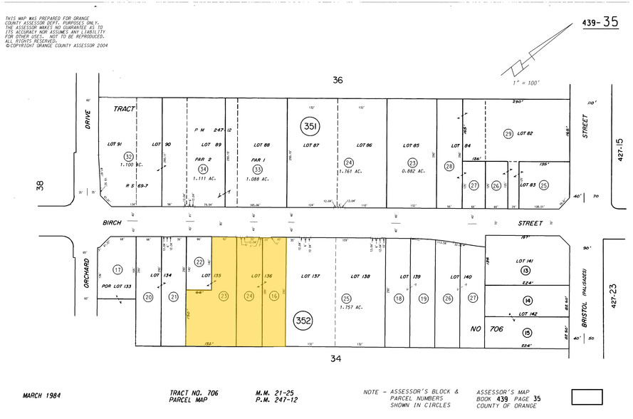 20162 Birch St, Newport Beach, CA for rent - Plat Map - Image 3 of 3