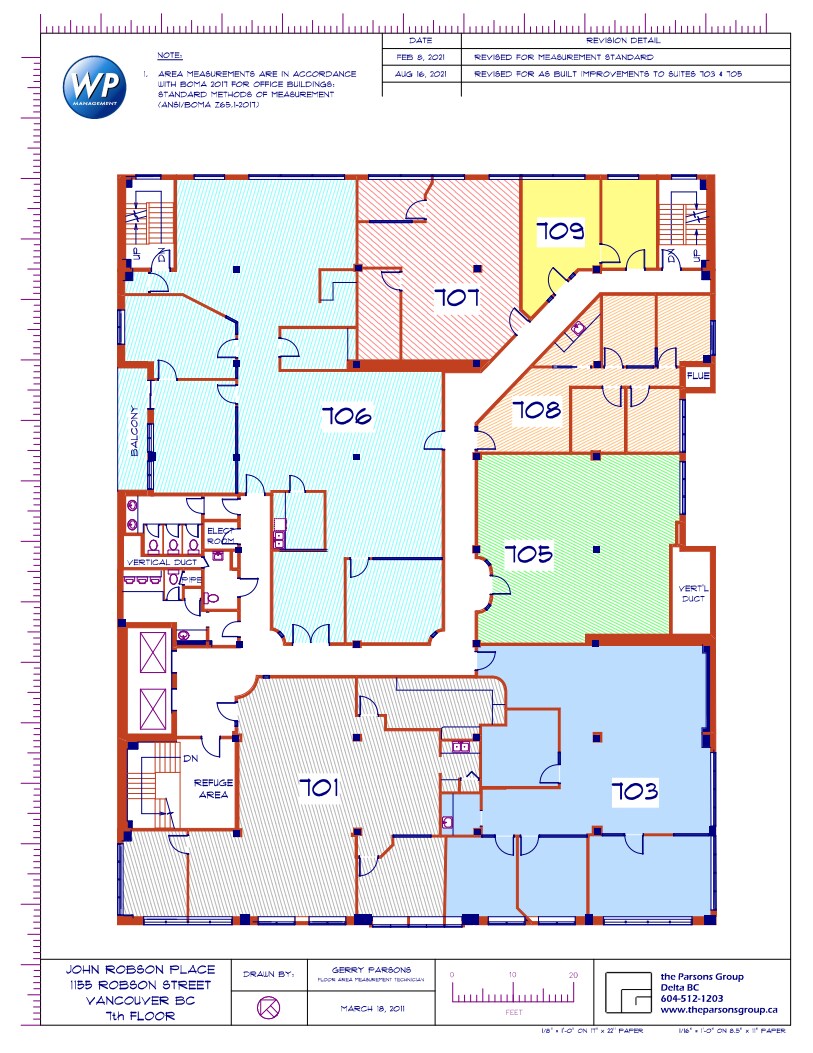 1145-1155 Robson St, Vancouver, BC to rent Floor Plan- Image 1 of 1