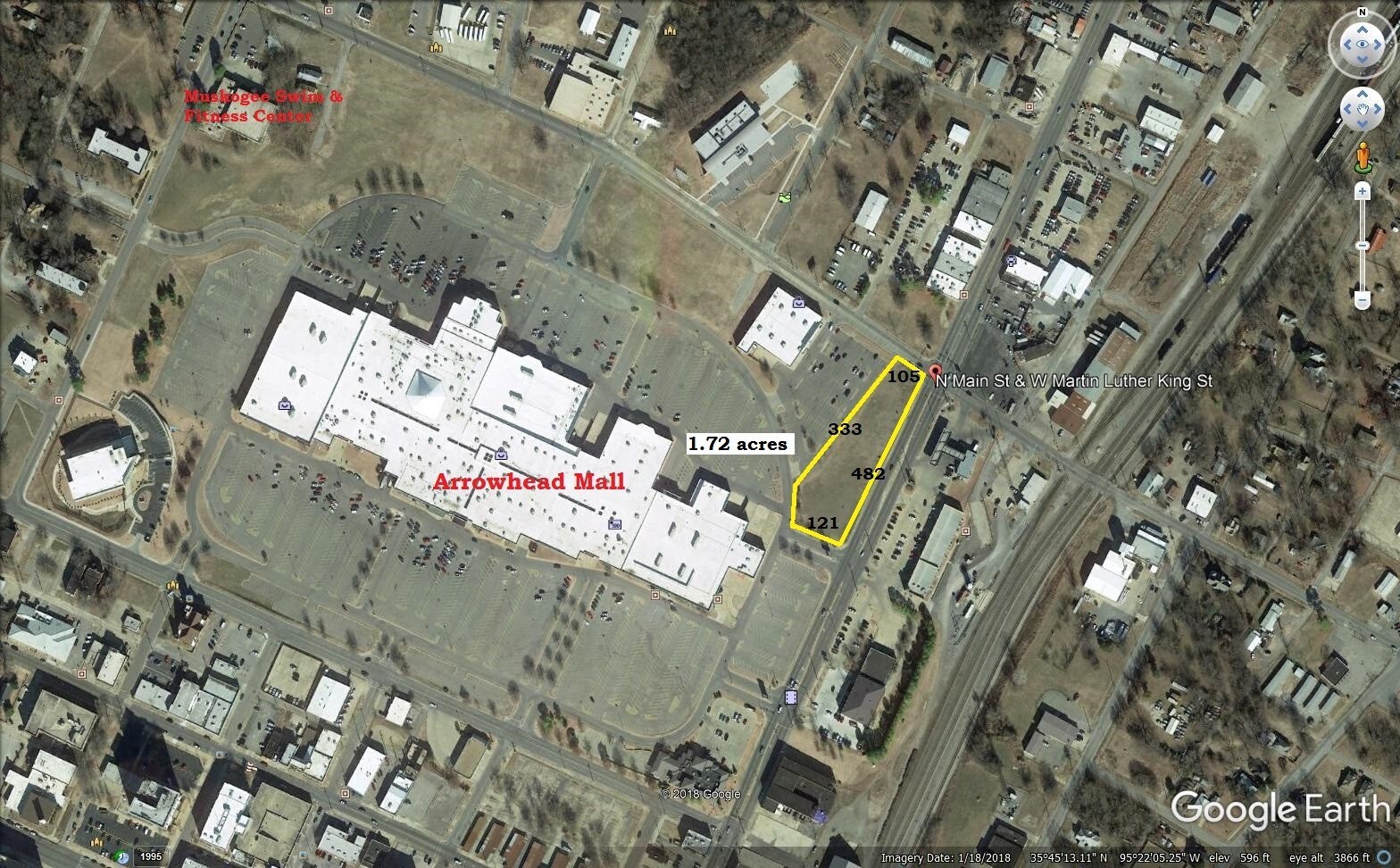 501 N Main St, Muskogee, OK for sale Aerial- Image 1 of 1