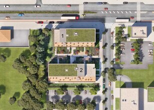 Décines-Charpieu - Aerial  map view