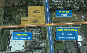 US Highway 301, Zephyrhills, FL - aerial  map view