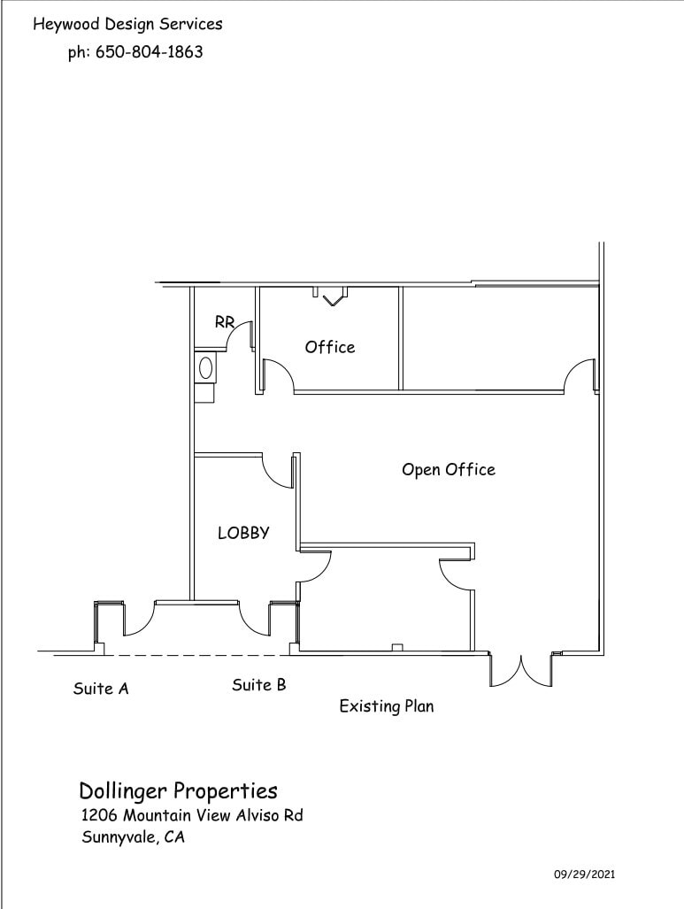 1190-1206 Mountain View Alviso Rd, Sunnyvale, CA to rent Floor Plan- Image 1 of 1