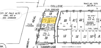 2221-2225 El Camino Real, Palo Alto, CA for sale Plat Map- Image 1 of 1