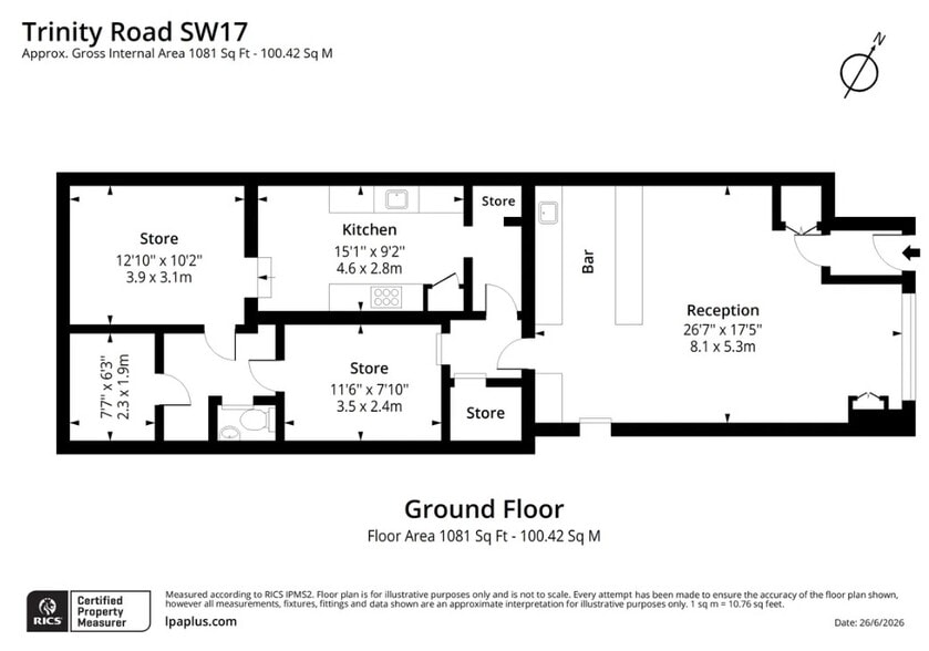 23 Trinity Rd, London to rent - Floor Plan - Image 1 of 1