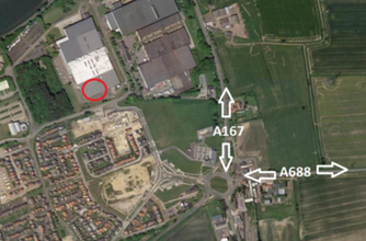 Meadowfield Av, Spennymoor, DUR - aerial  map view