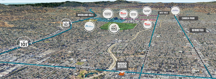 6648-6670 Reseda Blvd, Reseda, CA - aerial  map view - Image1