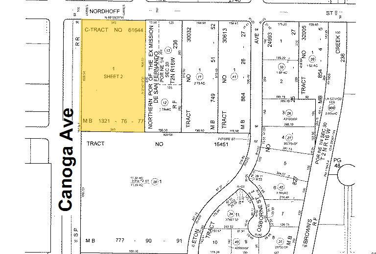 21352 Nordhoff St, Chatsworth, CA for sale - Plat Map - Image 3 of 25