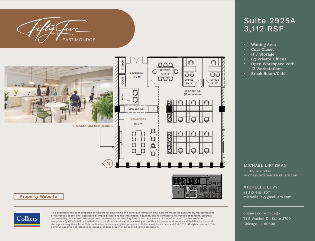 55 E Monroe St, Chicago, IL for rent Floor Plan- Image 1 of 2