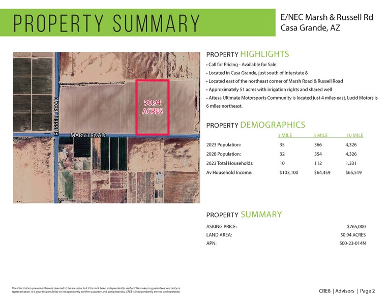 E/NEC Russell & Marsh Road rd, Casa Grande, AZ for sale - Building Photo - Image 2 of 4