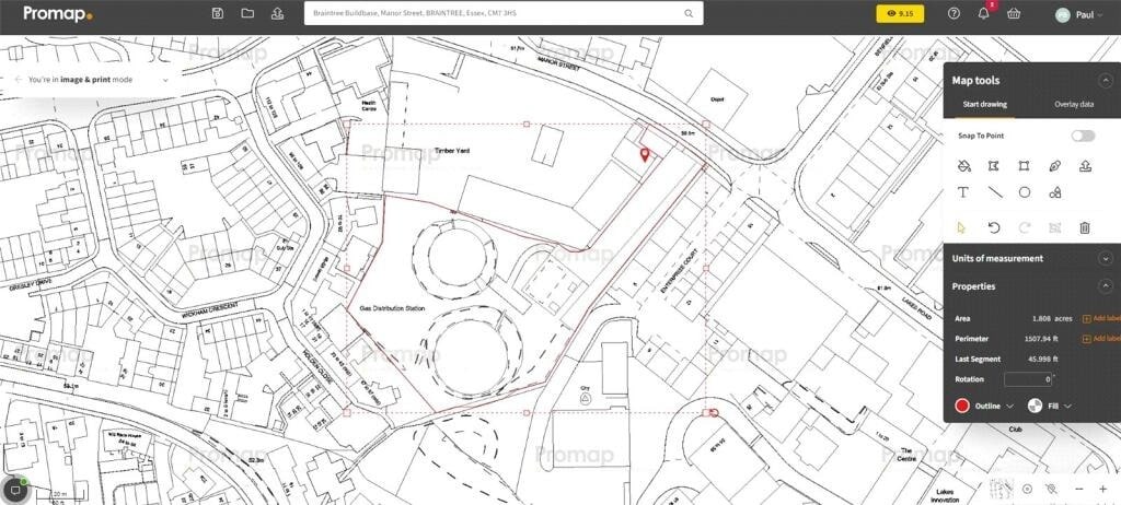 Lakes Road, Braintree for sale Goad Map- Image 1 of 2