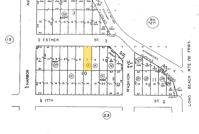 1326 W Esther St, Long Beach, CA for rent - Plat Map - Image 2 of 3