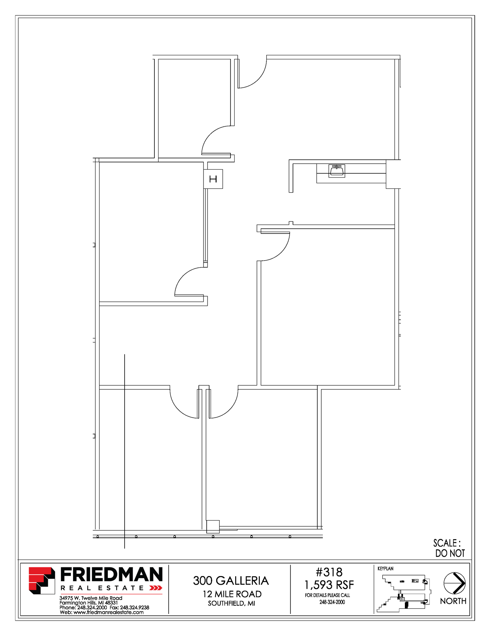 300 Galleria Officentre, Southfield, MI to rent Floor Plan- Image 1 of 2